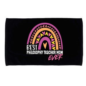 Rainbow Best Philosophy Teacher Mom Ever Mother's Day Microfiber Hand Towel