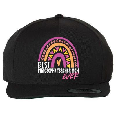 Rainbow Best Philosophy Teacher Mom Ever Mother's Day Wool Snapback Cap