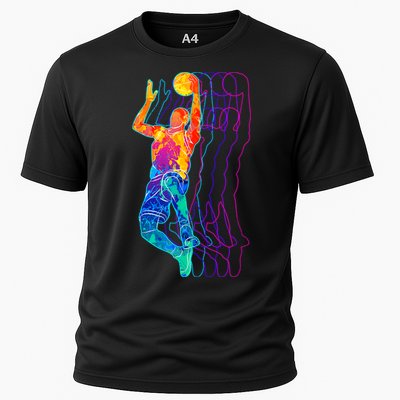 Retro Basketball Player Gift Cooling Performance Crew T-Shirt