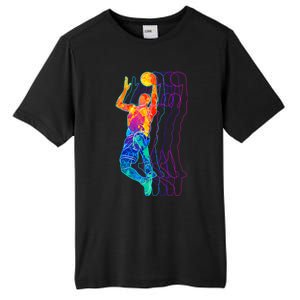 Retro Basketball Player Gift Tall Fusion ChromaSoft Performance T-Shirt