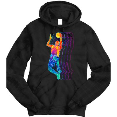 Retro Basketball Player Gift Tie Dye Hoodie