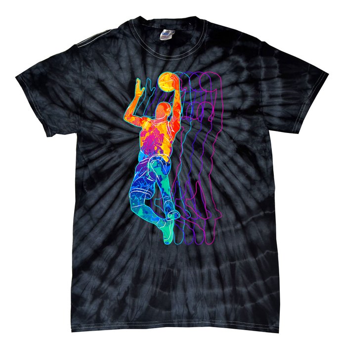 Retro Basketball Player Gift Tie-Dye T-Shirt