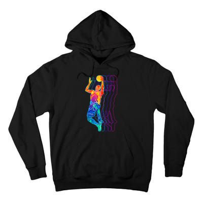 Retro Basketball Player Gift Tall Hoodie