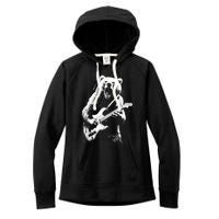 Rock Bear Playing Guitar Funny Guitar Bear Music Women's Fleece Hoodie