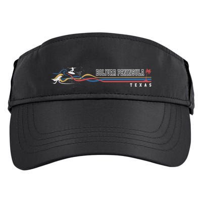 Retro Bolivar Peninsula Texas Surfboarder Cute Gift Adult Drive Performance Visor