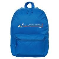 Retro Bolivar Peninsula Texas Surfboarder Cute Gift 16 in Basic Backpack