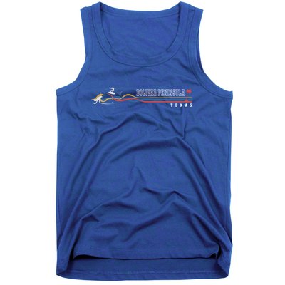 Retro Bolivar Peninsula Texas Surfboarder Cute Gift Tank Top