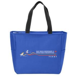 Retro Bolivar Peninsula Texas Surfboarder Cute Gift Zip Tote Bag