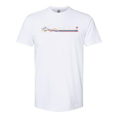 Retro Bolivar Peninsula Texas Surfboarder Cute Gift Softstyle CVC T-Shirt