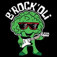 Rocking Broccoli Playing Guitar Veggie Vegetable Vegetarian Cooling Performance Crew T-Shirt