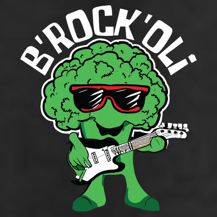 Rocking Broccoli Playing Guitar Veggie Vegetable Vegetarian Adult Drive Performance Visor