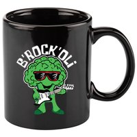 Rocking Broccoli Playing Guitar Veggie Vegetable Vegetarian 11oz C Handle Ceramic Mug