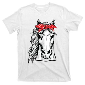 Red Bandana Polka Dot Horse Let Them Know You Love Horses T-Shirt