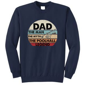 Retro Billiard Player Dad, Billiards Pool Billiards Dad Gift Father's Day Tall Sweatshirt