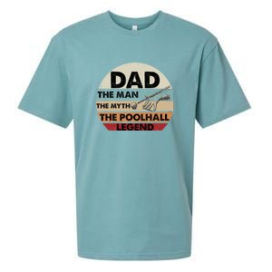 Retro Billiard Player Dad, Billiards Pool Billiards Dad Gift Father's Day Sueded Cloud Jersey T-Shirt