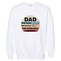 Retro Billiard Player Dad, Billiards Pool Billiards Dad Gift Father's Day Garment-Dyed Sweatshirt