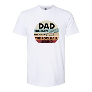 Retro Billiard Player Dad, Billiards Pool Billiards Dad Gift Father's Day Softstyle CVC T-Shirt