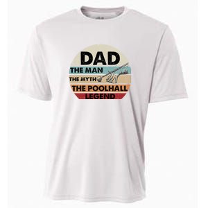 Retro Billiard Player Dad, Billiards Pool Billiards Dad Gift Father's Day Cooling Performance Crew T-Shirt