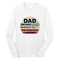 Retro Billiard Player Dad, Billiards Pool Billiards Dad Gift Father's Day Long Sleeve Shirt