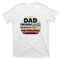 Retro Billiard Player Dad, Billiards Pool Billiards Dad Gift Father's Day T-Shirt