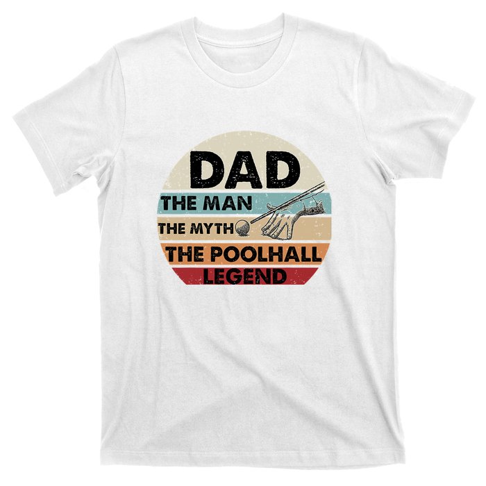 Retro Billiard Player Dad, Billiards Pool Billiards Dad Gift Father's Day T-Shirt