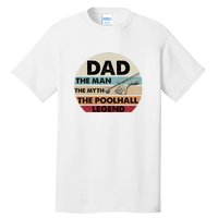 Retro Billiard Player Dad, Billiards Pool Billiards Dad Gift Father's Day Tall T-Shirt