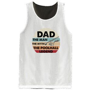 Retro Billiard Player Dad, Billiards Pool Billiards Dad Gift Father's Day Mesh Reversible Basketball Jersey Tank