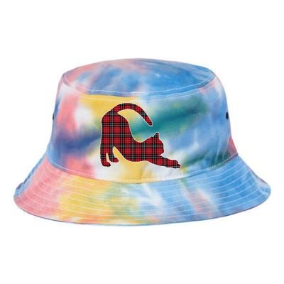 Red Buffalo Plaid Cat Matching Family Christmas Gift Tie Dye Newport Bucket Hat