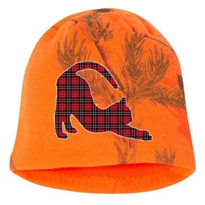 Red Buffalo Plaid Cat Matching Family Christmas Gift Kati - Camo Knit Beanie