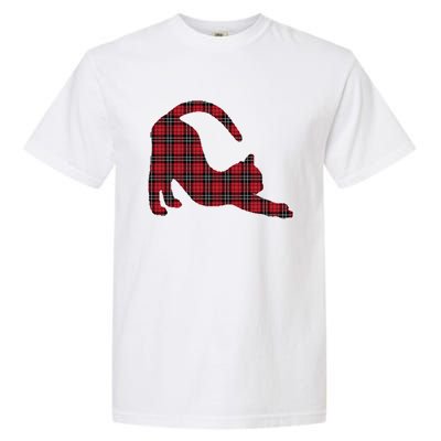 Red Buffalo Plaid Cat Matching Family Christmas Gift Garment-Dyed Heavyweight T-Shirt