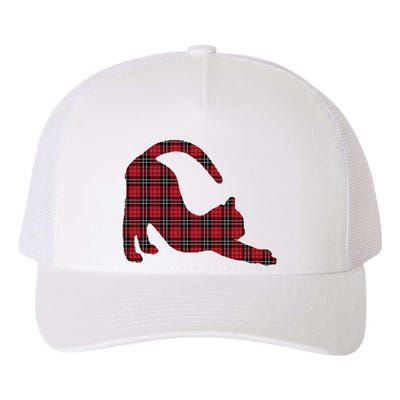 Red Buffalo Plaid Cat Matching Family Christmas Gift Yupoong Adult 5-Panel Trucker Hat