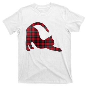 Red Buffalo Plaid Cat Matching Family Christmas Gift T-Shirt