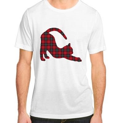 Red Buffalo Plaid Cat Matching Family Christmas Gift Adult ChromaSoft Performance T-Shirt