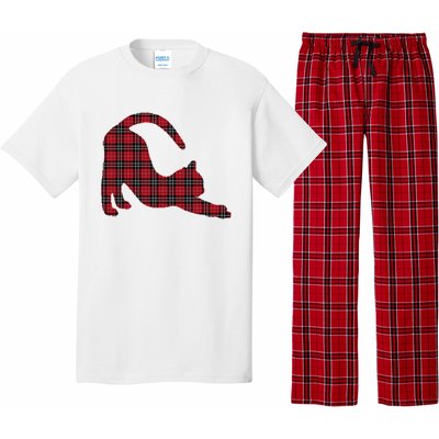 Red Buffalo Plaid Cat Matching Family Christmas Gift Pajama Set