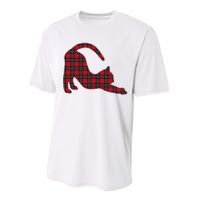 Red Buffalo Plaid Cat Matching Family Christmas Gift Performance Sprint T-Shirt