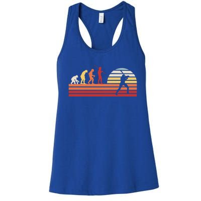 Retro Baseball Player Gift Vintage Baseballer Baseball Funny Gift Women's Racerback Tank