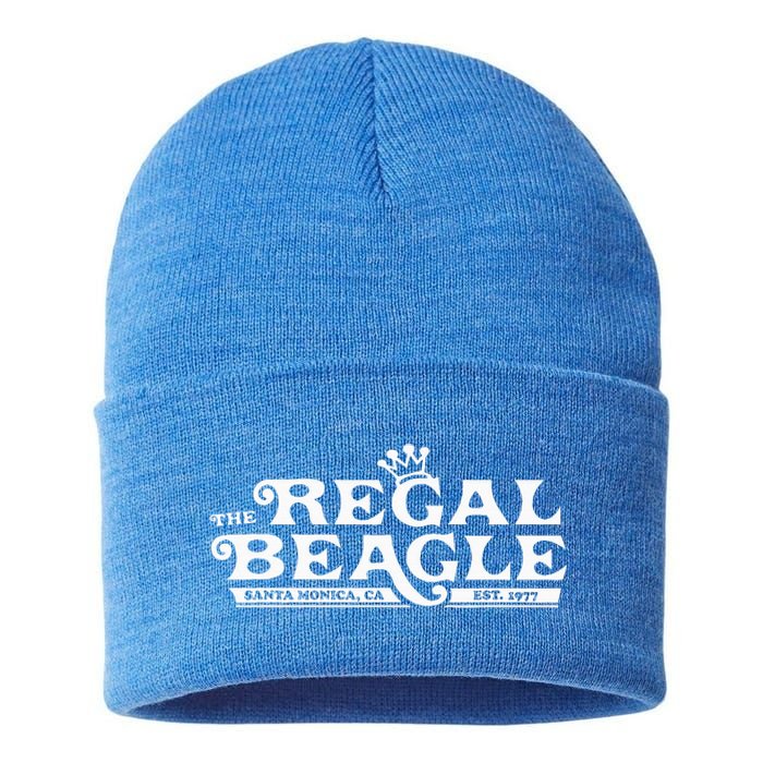 Regal Beagle Pub ThreeS Company Retro Tv Show Sustainable Knit Beanie