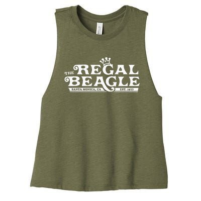 Regal Beagle Pub ThreeS Company Retro Tv Show Women's Racerback Cropped Tank