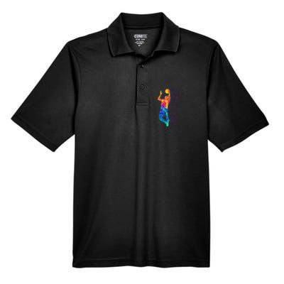 Retro Basketball Player Men's Origin Performance Pique Polo