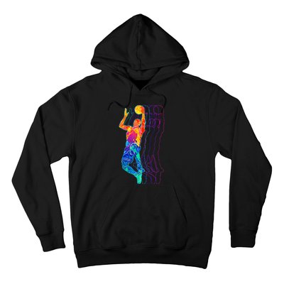 Retro Basketball Player Hoodie