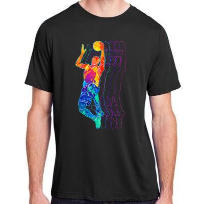 Retro Basketball Player Adult ChromaSoft Performance T-Shirt