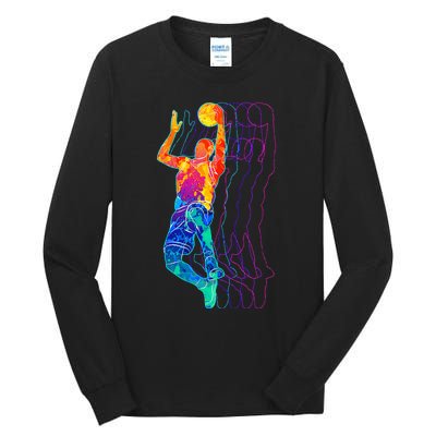 Retro Basketball Player Tall Long Sleeve T-Shirt