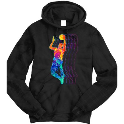 Retro Basketball Player Tie Dye Hoodie