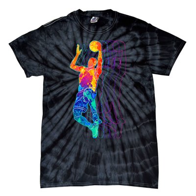 Retro Basketball Player Tie-Dye T-Shirt