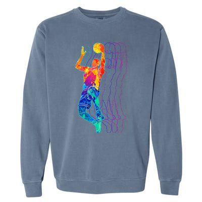 Retro Basketball Player Garment-Dyed Sweatshirt