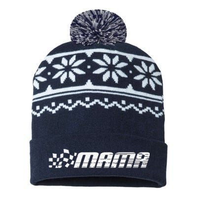 Racing Birthday Party Matching Family Race Car Pit Crew Mama USA-Made Snowflake Beanie