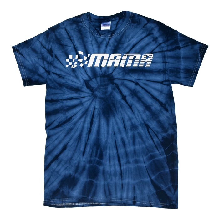 Racing Birthday Party Matching Family Race Car Pit Crew Mama Tie-Dye T-Shirt