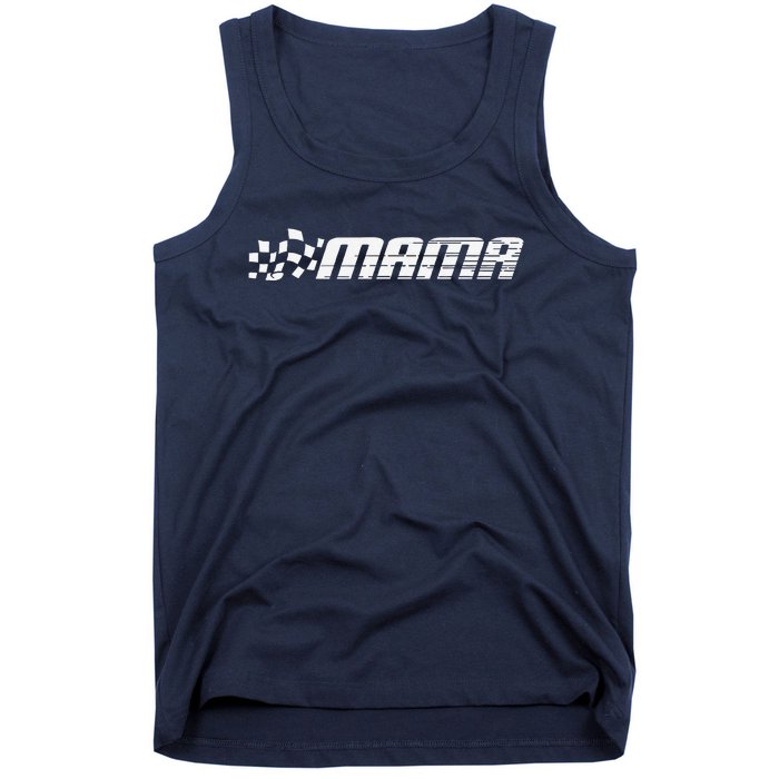 Racing Birthday Party Matching Family Race Car Pit Crew Mama Tank Top