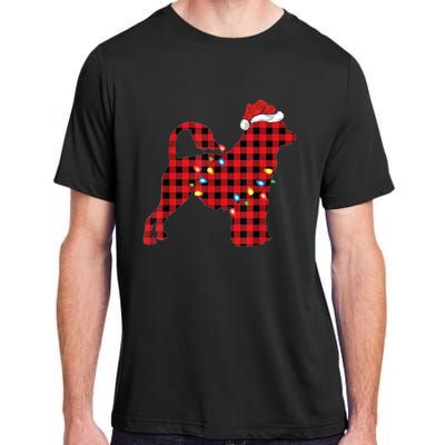 Red Buffalo Plaid Portuguese Water Dog Christmas Pajama Adult ChromaSoft Performance T-Shirt