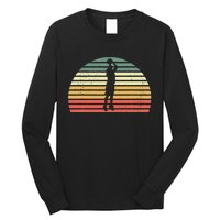 Retro Basketball Player Hoops Baller Vintage Basketball Long Sleeve Shirt